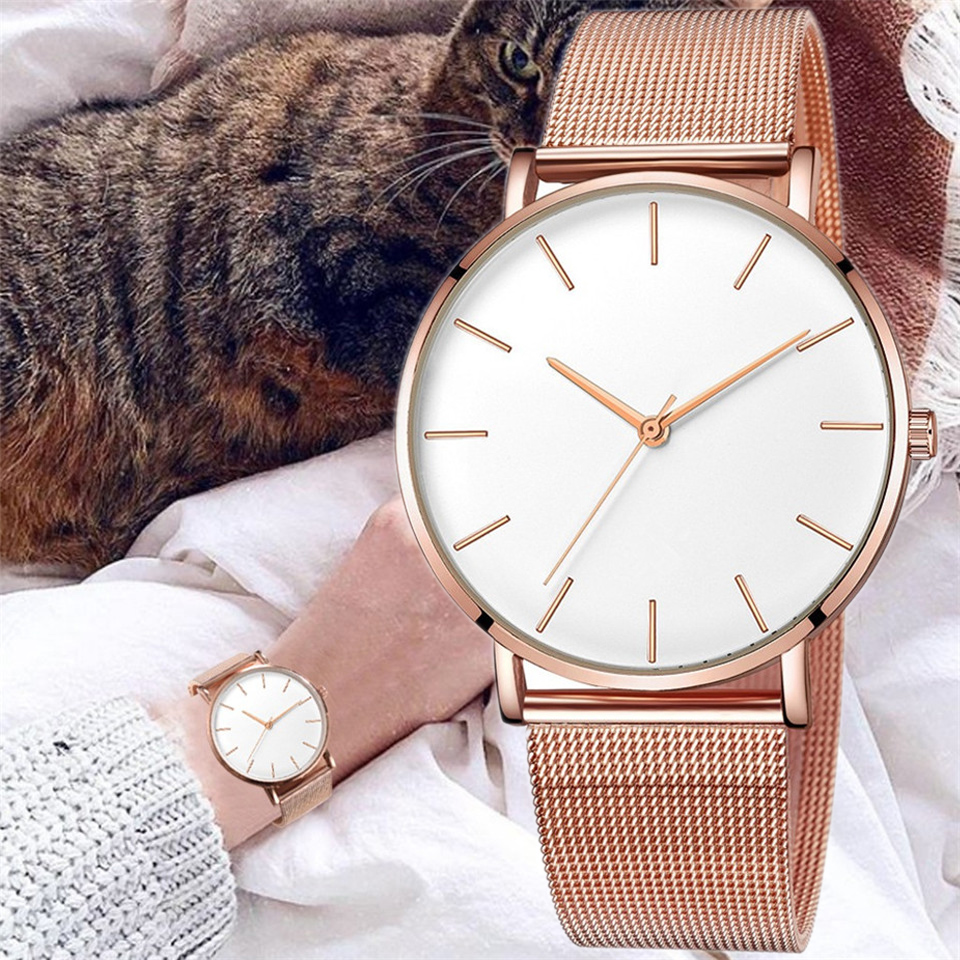 Luxury Watch Gold - Relojes sencillos de lujo para mujer,