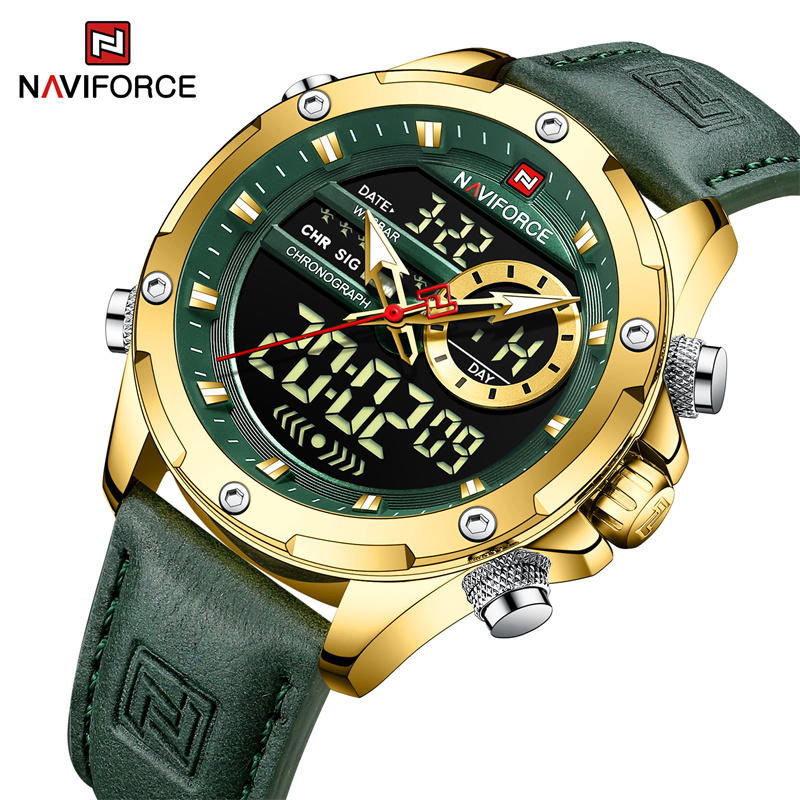 Luxury Watch Manufacturers - Naviforce-Reloj de pulsera de cuero para