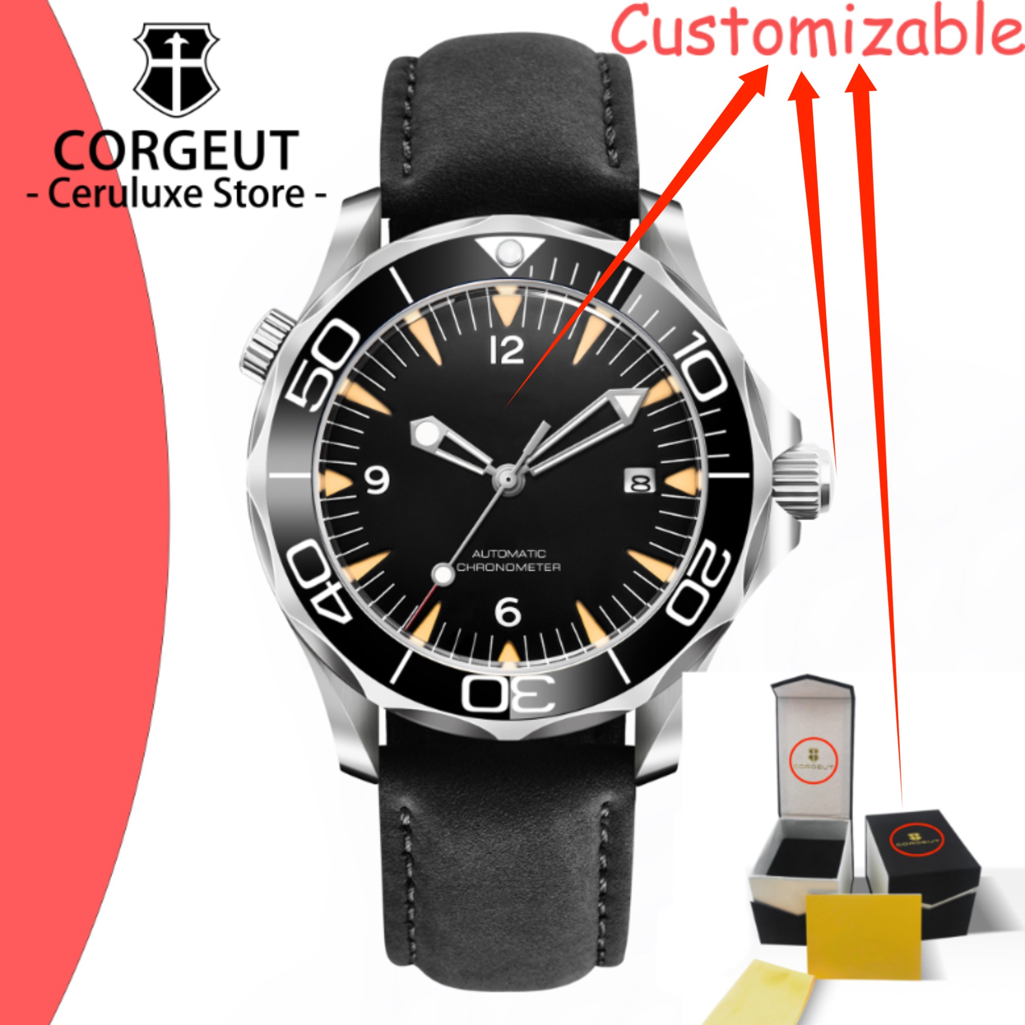Luxury Watch Logos - Relojes Mecánicos Automáticos con Cristal de
