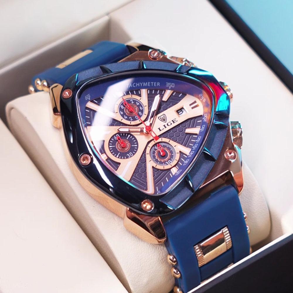 Reloj LIGE de moda para hombre - Watch Triangle Luxury reseña y precio