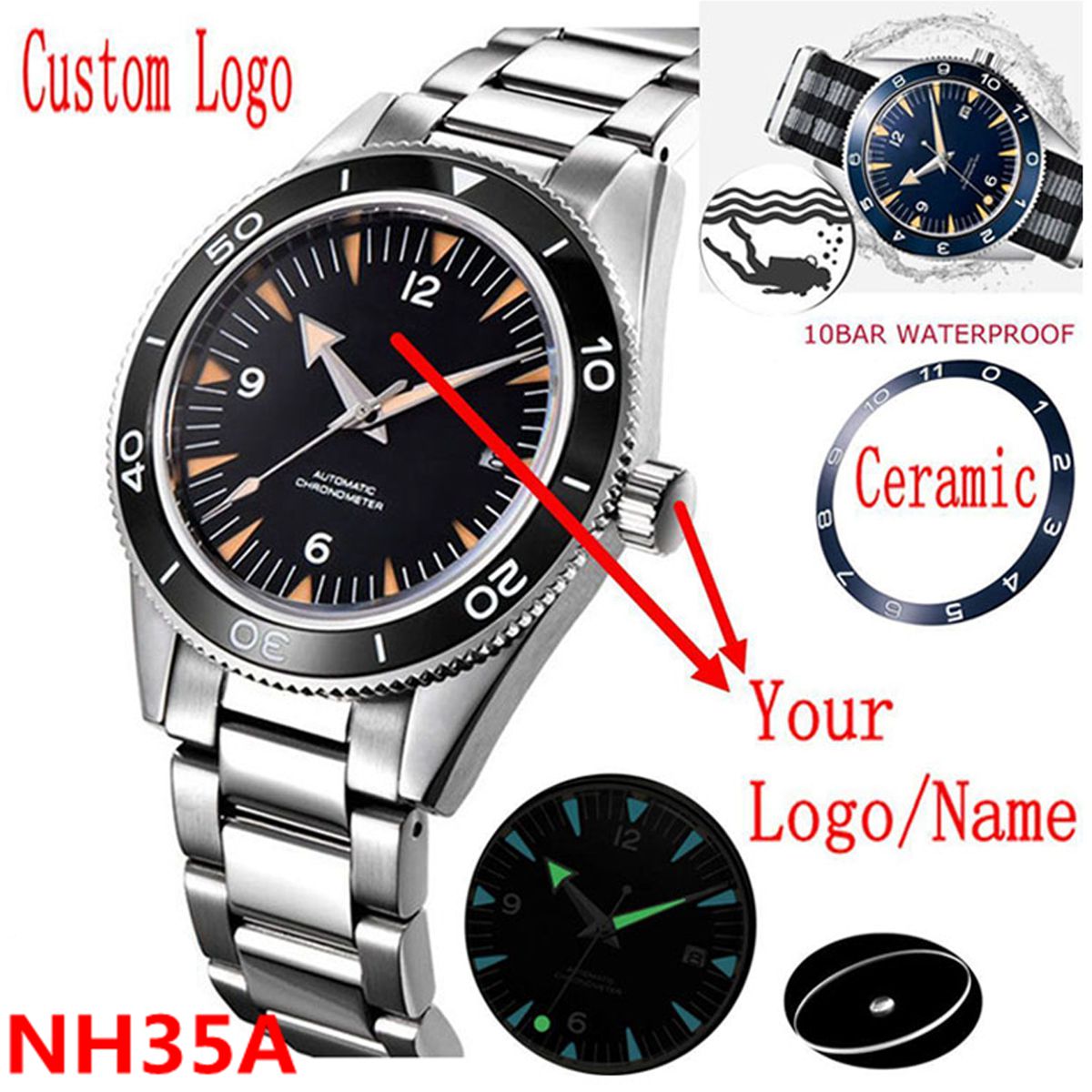 Reloj con movimiento NH35 con  - Luxury Watch Logos reseña y precio