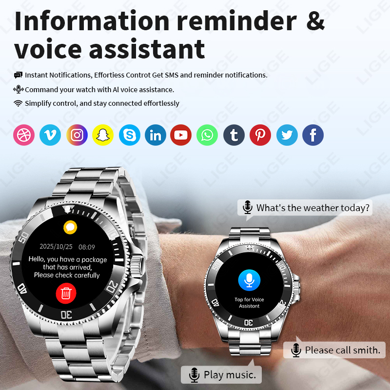 Reloj Inteligente LIGE 2026 co - Luxury Watch Hd reseña y precio