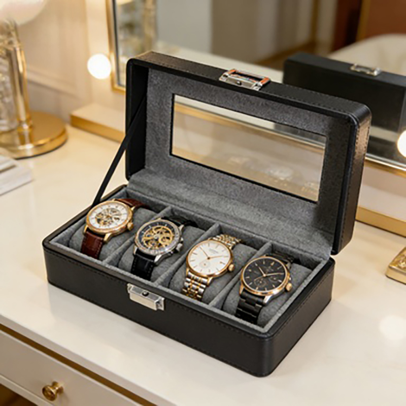 Caja para relojes de 4 compart - Luxury Watch Packaging Box reseña y precio