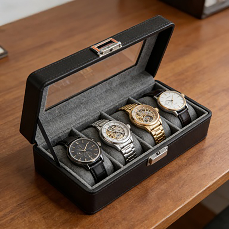 Caja para relojes de 4 compart - Luxury Watch Packaging Box reseña y precio