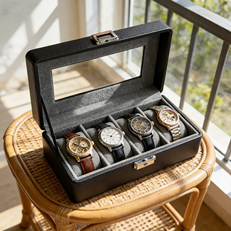 Caja para relojes de 4 compart - Luxury Watch Packaging Box reseña y precio
