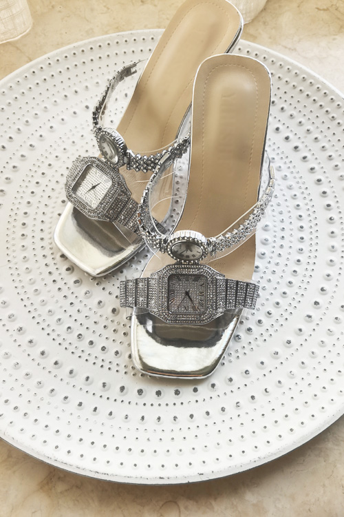 Sandalias de tacón alto con re - Luxury Watch Diamond reseña y precio