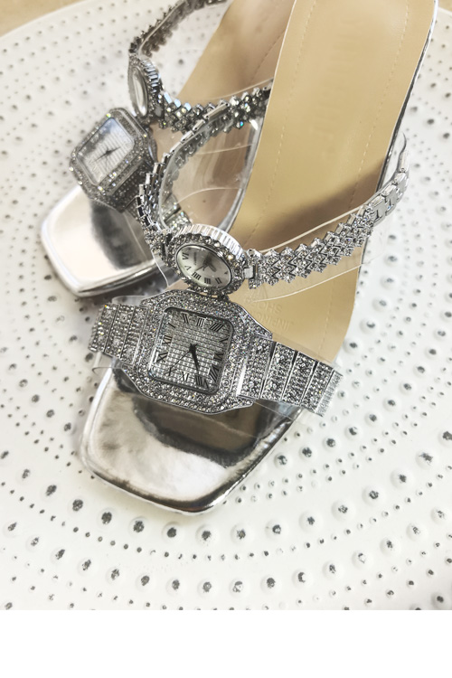 Sandalias de tacón alto con re - Luxury Watch Diamond reseña y precio