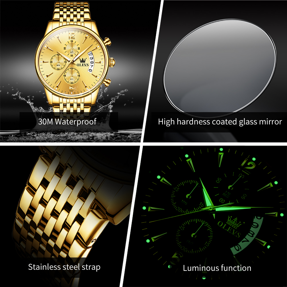 Reloj de cuarzo dorado de lujo - Luxury Watch Manufacturers reseña y precio