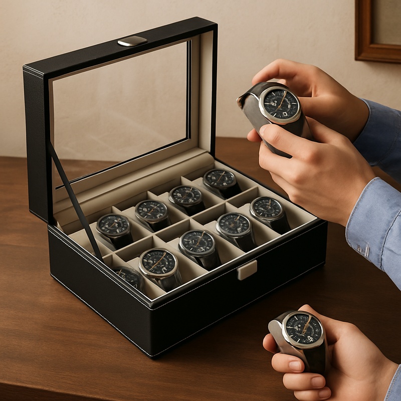 Caja de Exhibición de Cuero PU - Luxury Watch Packaging Box reseña y precio