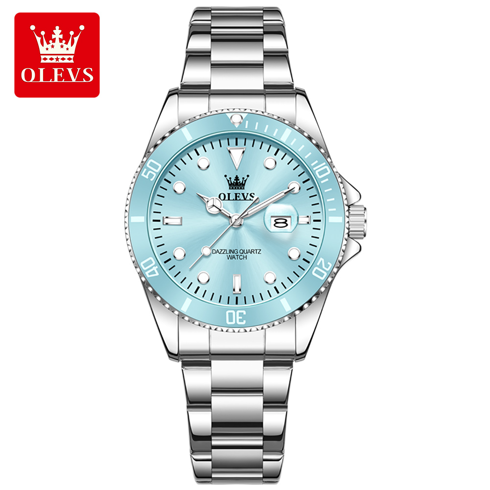 OLEVS-reloj de cuarzo resisten - Luxury Watch Logos reseña y precio
