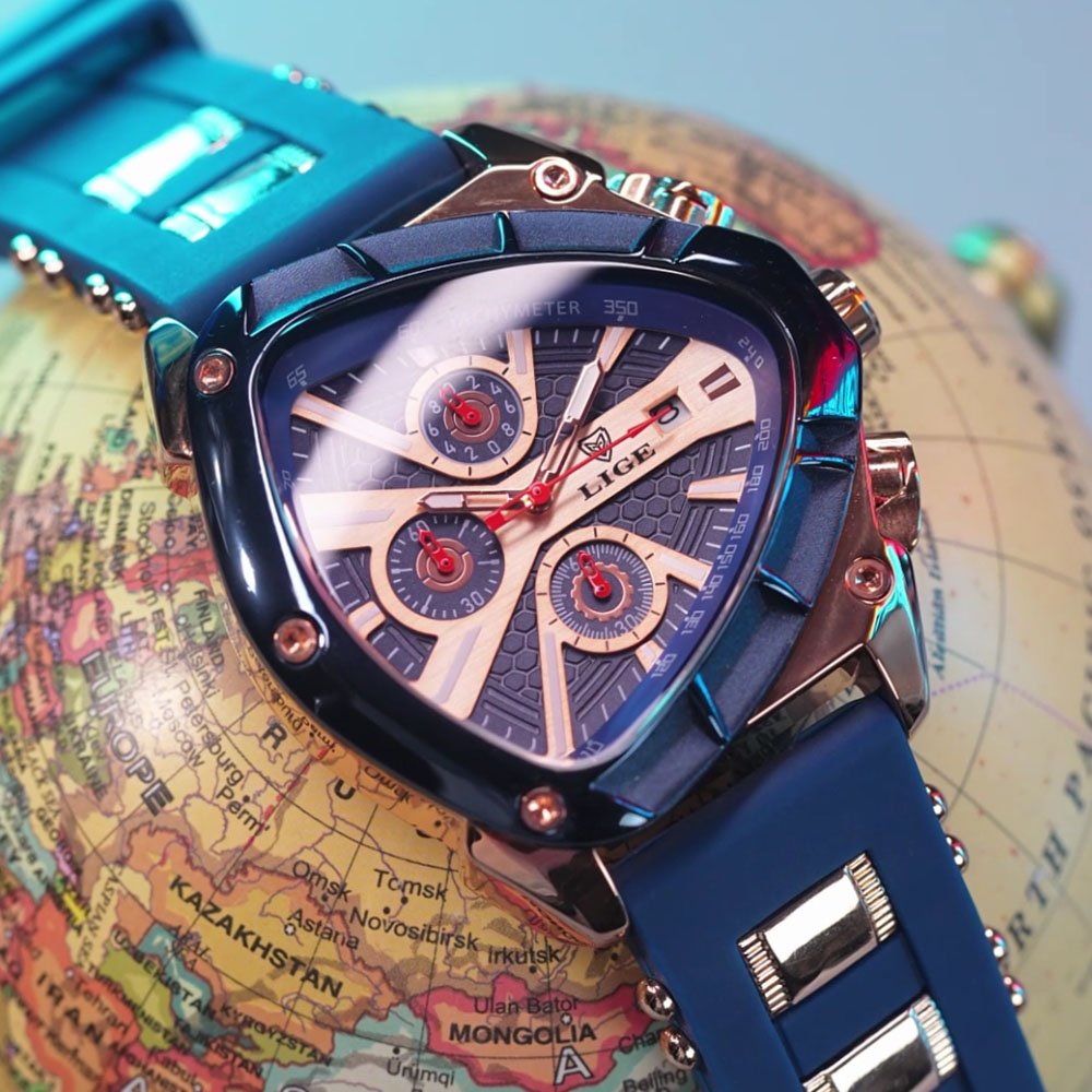 Reloj LIGE de moda para hombre - Watch Triangle Luxury reseña y precio