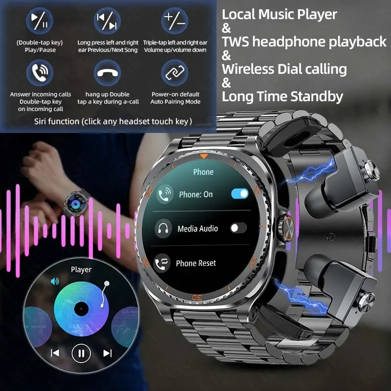 Nuevo 2026 TWS 2 en 1 auricula - Luxury Watch Hd reseña y precio