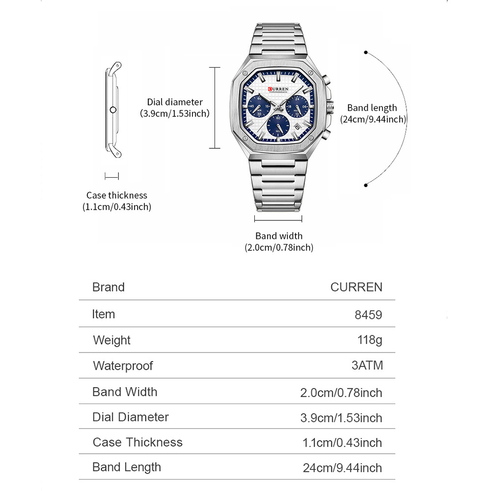Reloj cronógrafo cuadrado de l - Luxury Watch Gold reseña y precio