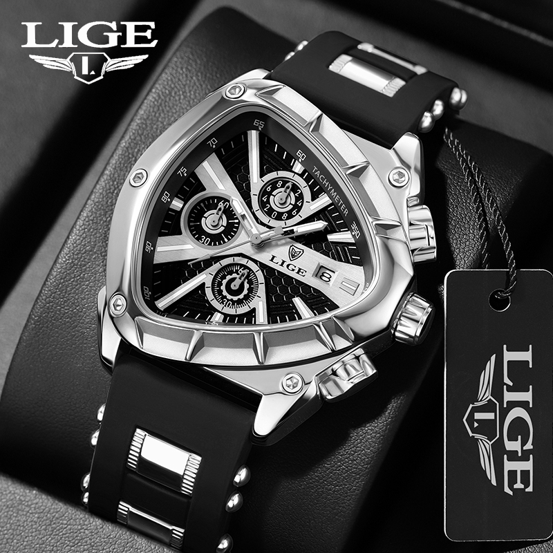Reloj LIGE a la moda para Homb - Watch Triangle Luxury reseña y precio