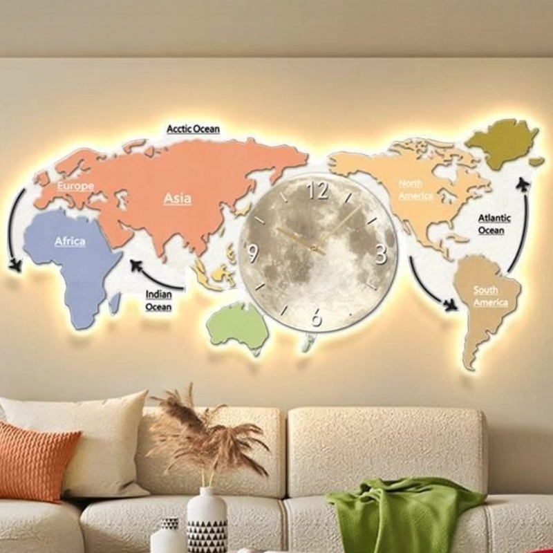 Reloj de Pared con Mapa del Mu - Luxury Watch House reseña y precio