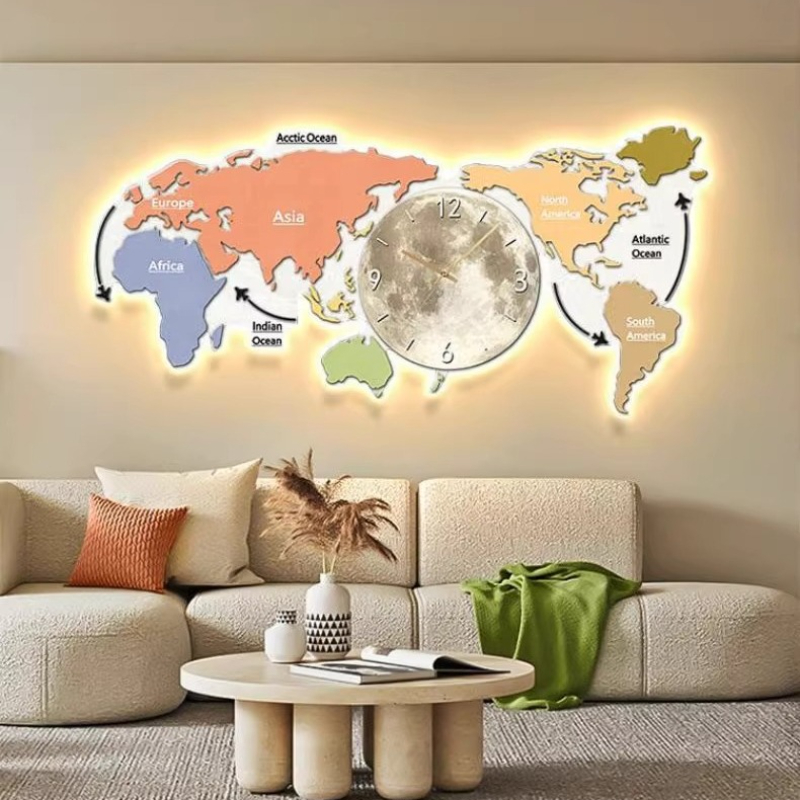 Reloj de Pared con Mapa del Mu - Luxury Watch House reseña y precio