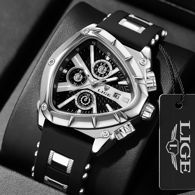 Reloj LIGE de moda para hombre - Watch Triangle Luxury reseña y precio